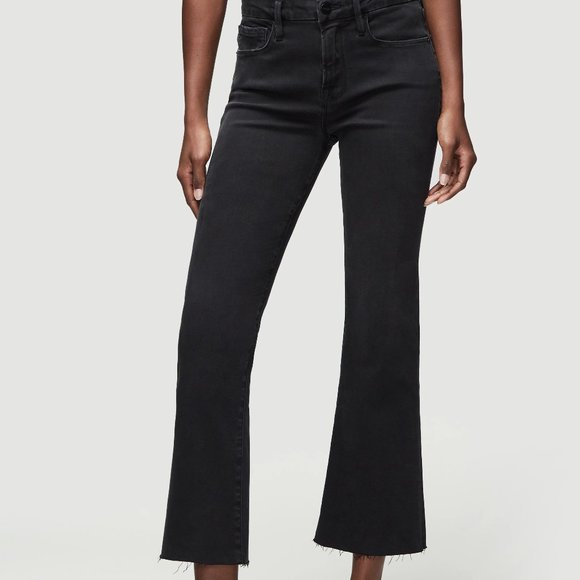 Old Navy Denim - Old Navy Mid-Rise Flare Ankle Black Jeans